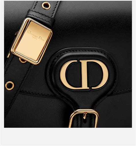 Medium Dior Bobby Bag Black Box Calfskin 